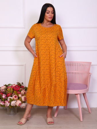 Платье №61 горчица 2